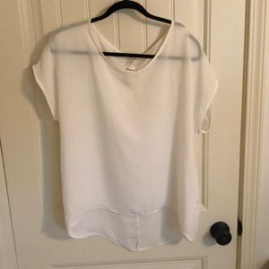 Ginger g sheer white blouse